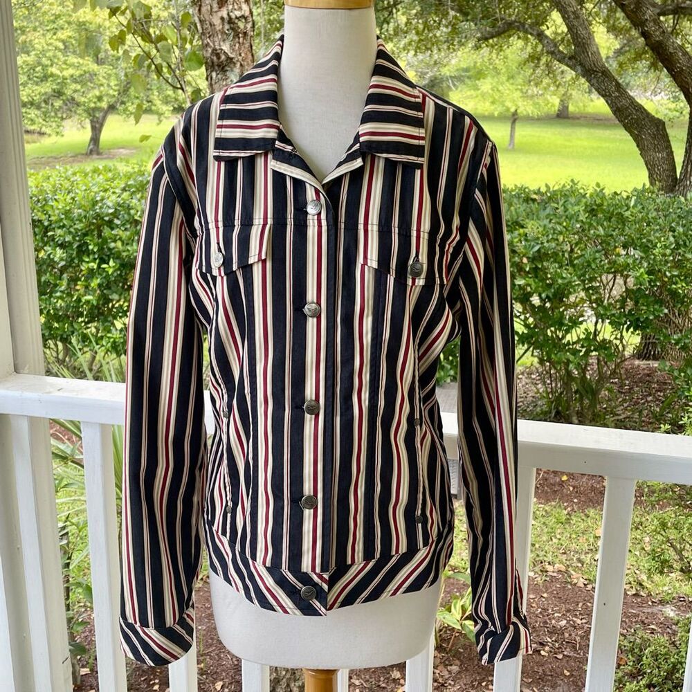 Faconnable Ladies Lightweight Striped Jacket/Blazer